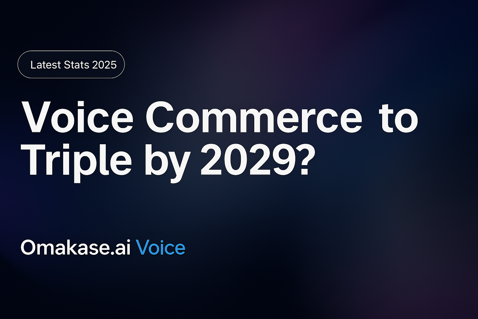 Featured image for Voice Commerce Set to Triple in 4 years: How Omakase.ai Is Leading the 2025 Trends
