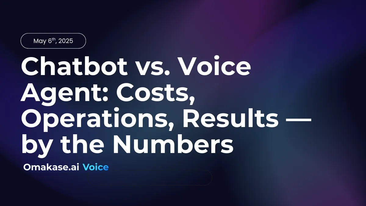Featured image for Chatbot vs. Voice Agent: Costs, Operations, Results — by the Numbers