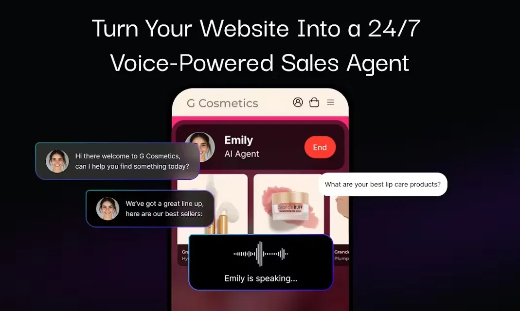 Turn your website into a 24/7 Voice-powered sales agent