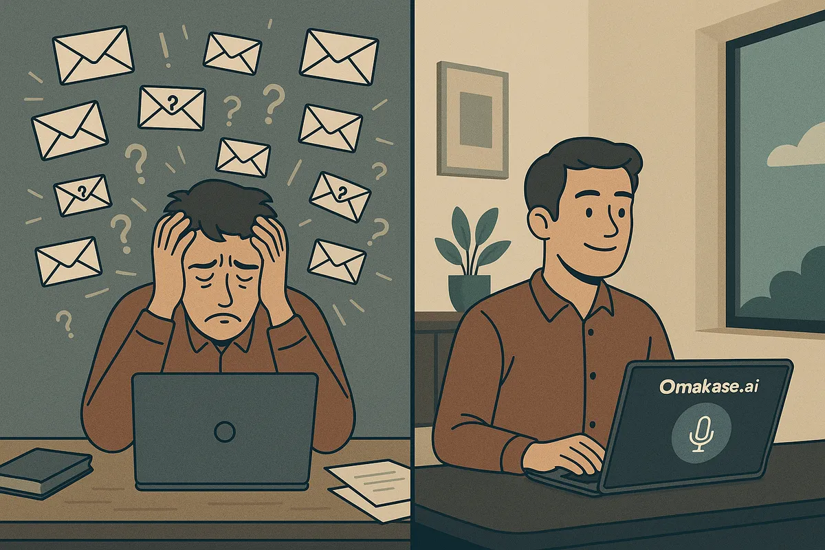 Graphic illustrating email overload