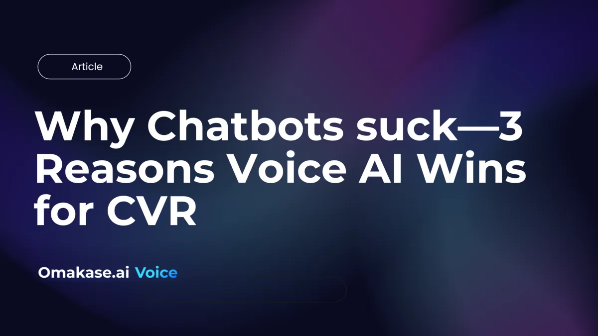 Featured image for Why Chatbots Are Killing Your Conversions (And How Voice AI Fixes It)